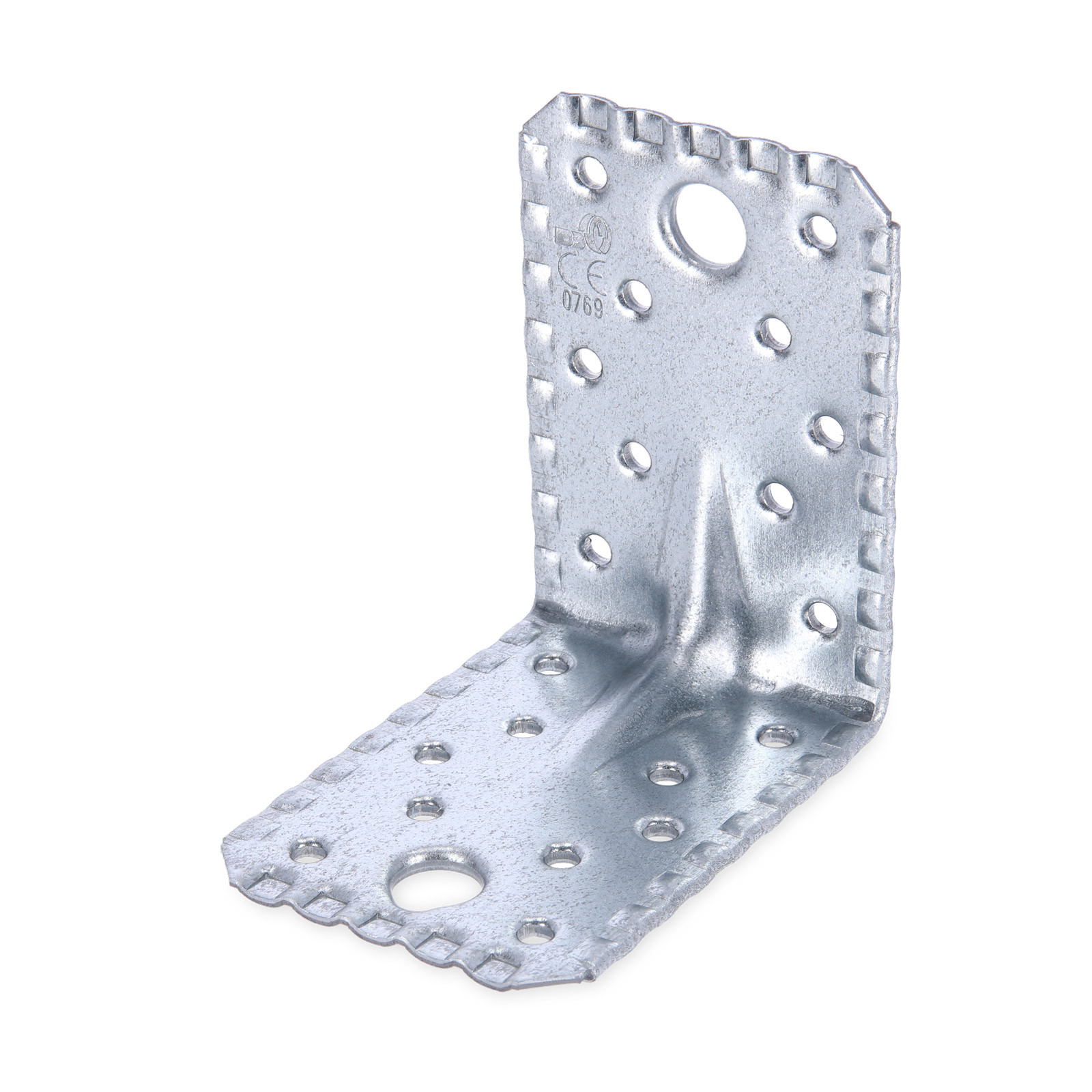 Alfa Winkelverbinder mit Sicke 1,5mm 105 x 105 x 90 mm x - 25 Stück Made in Germany Holzverbinder Bauwinkel Lochwinkel Schwerlastwinkel Metallwinkel