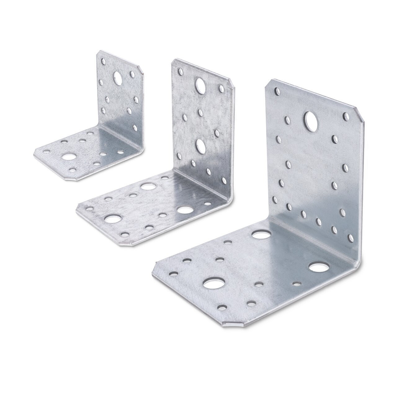 10x Alfa Winkelverbinder ohne Sicke 90x90x65 m Made in Germany Holzverbinder Bauwinkel Lochwinkel Schwerlastwinkel Metallwinkel Winkel