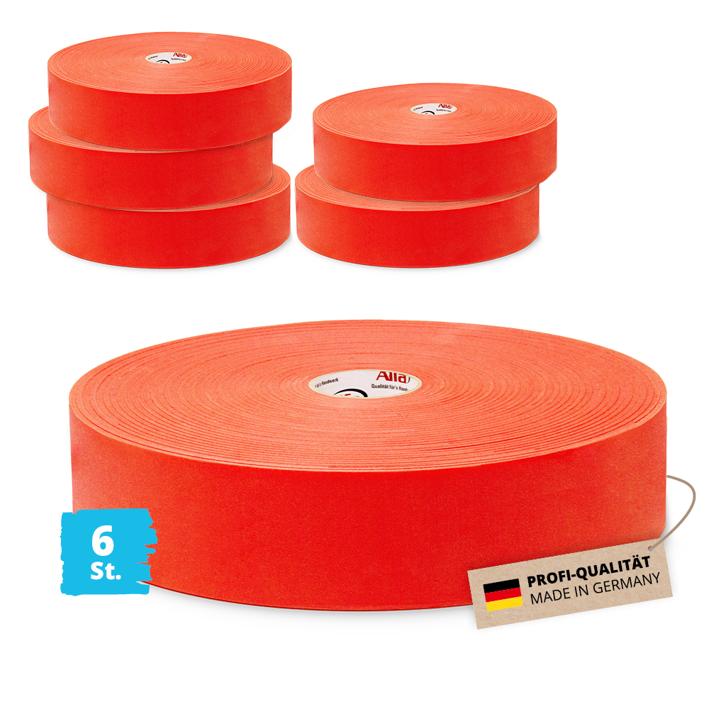6x Alfa PE-Nageldichtband 50 mm x 20 m Klebeband Dichtband Trennwandband Tackerband für Konterlatten Made in Germany Holzunterkonstruktion