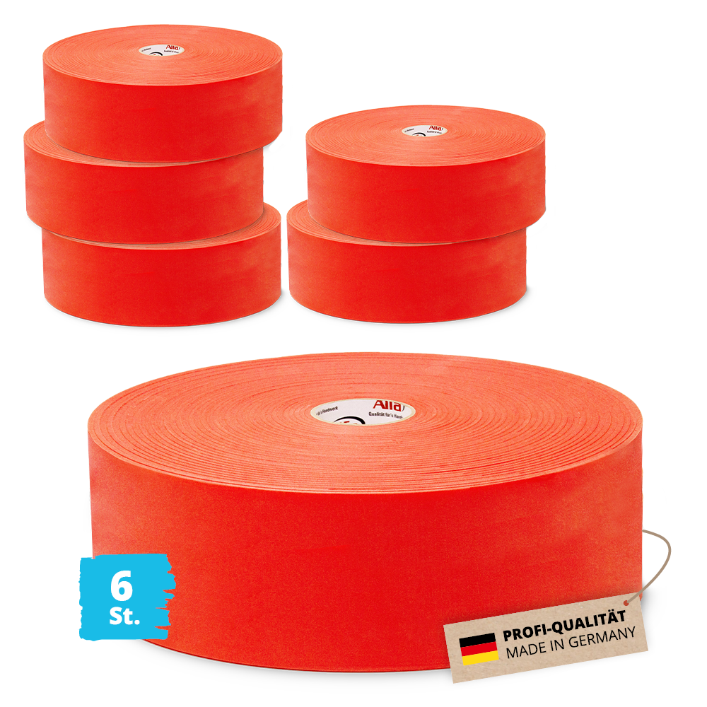 6x Alfa PE-Nageldichtband 60 mm x 20 m Klebeband Dichtband Trennwandband Tackerband für Konterlatten Made in Germany Holzunterkonstruktion