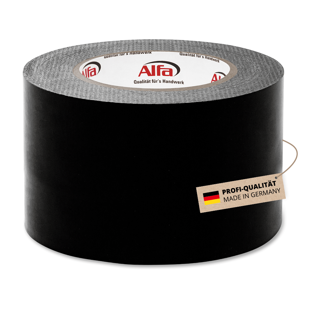 Alfa UV- Black (Fassadenband) 100mm x 25m Multiband Klebeband Unterspannbahn Made in Germany Fassadenbahn Windsperre Abdichtung Abdichtungsband