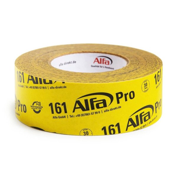 10 x Alfa Pro Spezialpapierband geschlitzt 60 mm x 40 m | Klebeband Dach | zum Verkleben von Überlappungen und Stoßfugen | Spezialklebeband