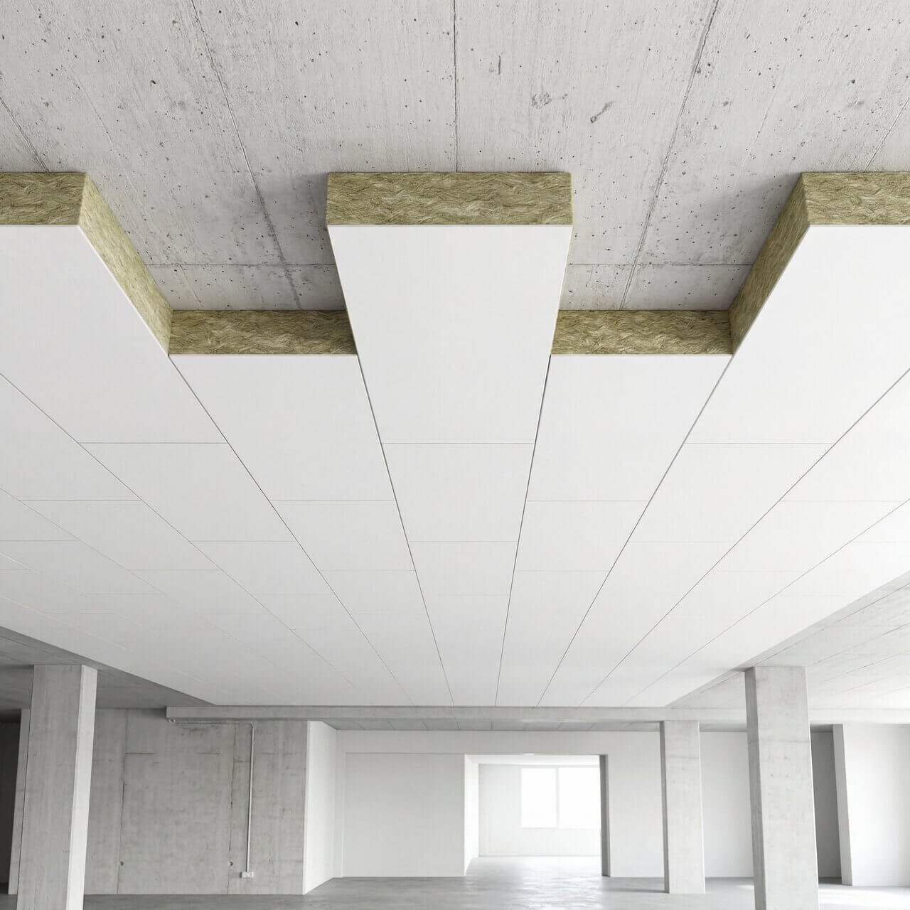 8,50 m² ISOVER Topdec DP 3 Decken-Dämmplatte 100mm x 1194mm x 594mm (WLG 035) | Steinwolle-Dämmung für Kellerdecke und Tiefgaragendecke | Wärmeschutz