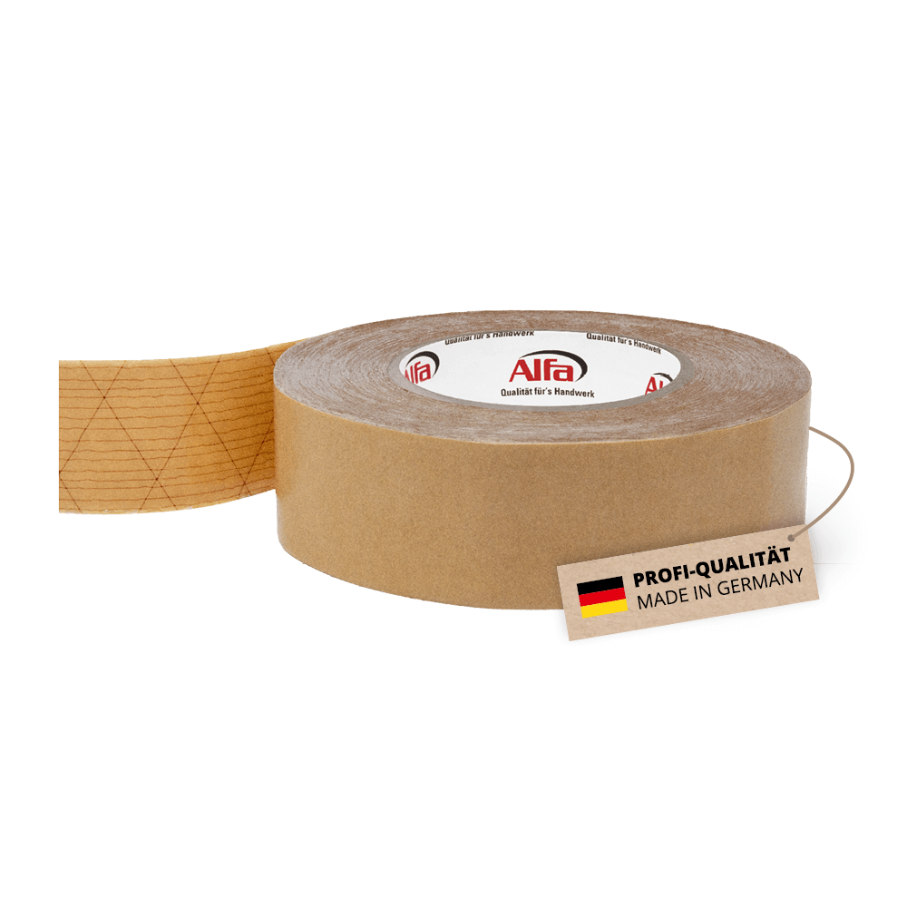 4x Alfa Sockelleistenklebeband 70 mm x 50 m Profi-Qualität Made in Germany Montageklebeband doppelseitig klebend Klebeband Hochleistungsklebeband