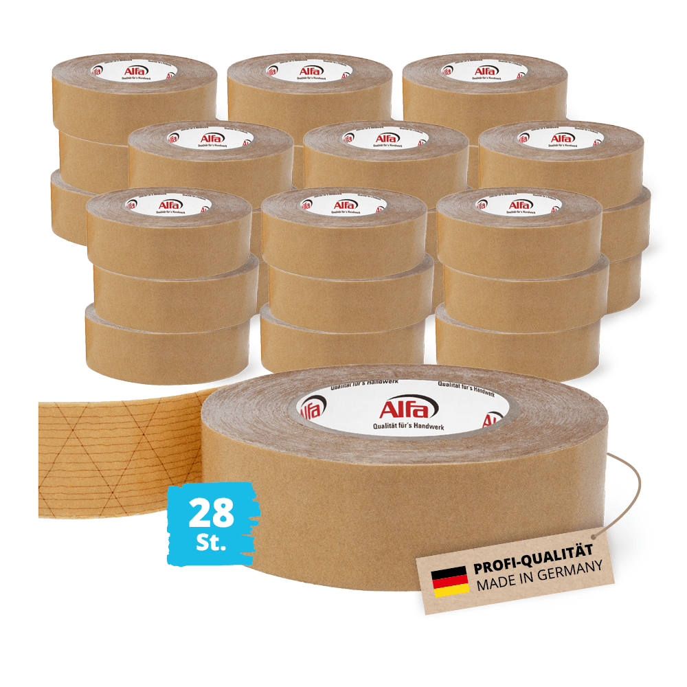 7x Alfa Sockelleistenklebeband 40 mm x 50 m Profi-Qualität Made in Germany Montageklebeband doppelseitig klebend Klebeband Hochleistungsklebeband