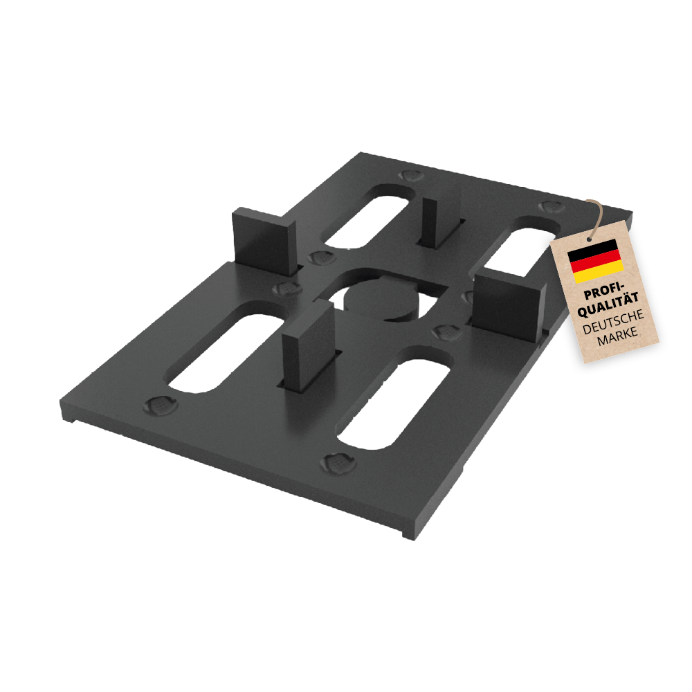 300x Alfa TL Profil-Auflager Terrasse Terrassenplatten Terrassenfliesen Stelzlager Plattenlager Aufleger Fliesenkreuz Drehfuß Stellfuß Terrasse bauen