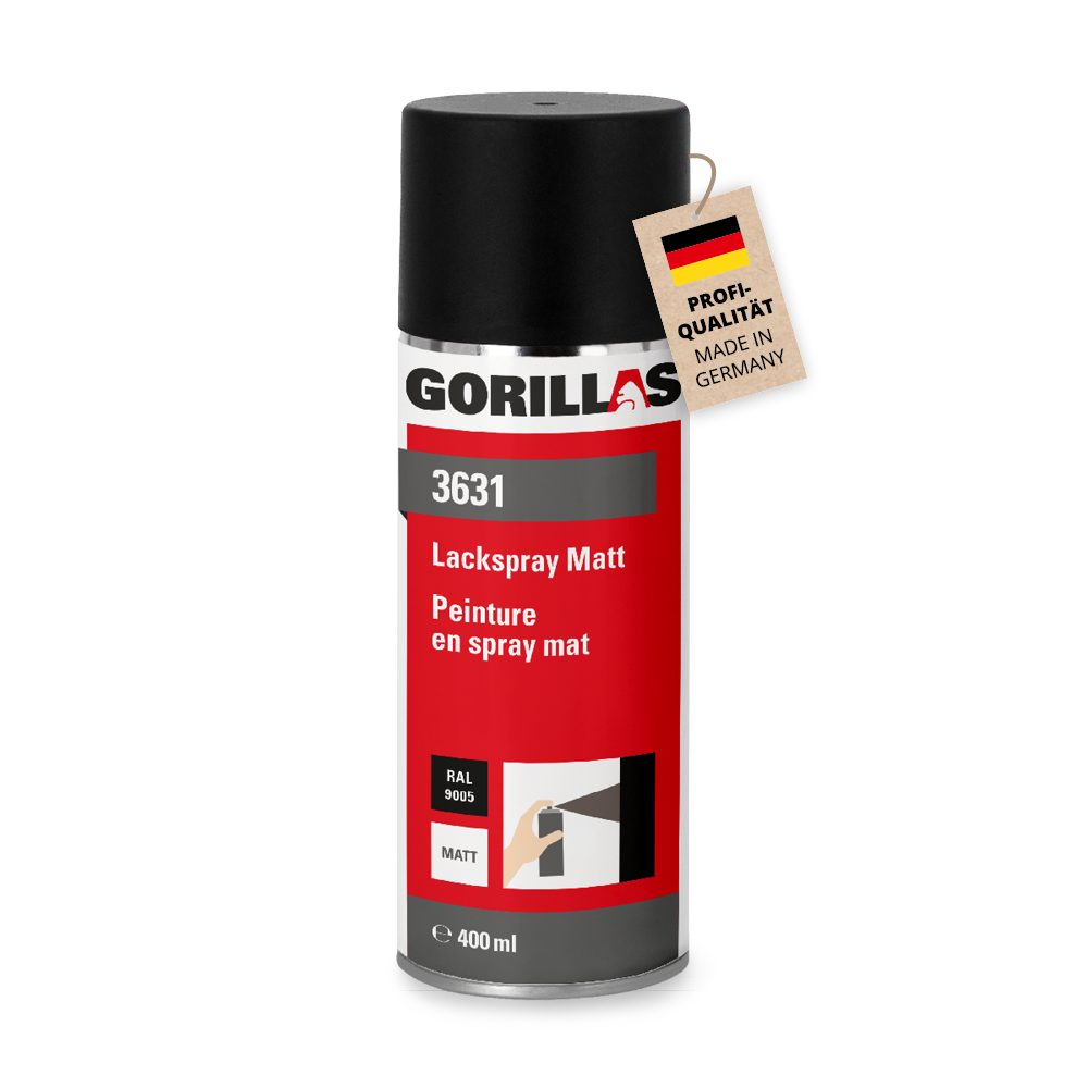 1x Gorillas Matt reinweiß Sprühlack Farbspray Lack in Sprühdose Spraylack Sprühfarbe Lack-Aerosol Lackier-Spray