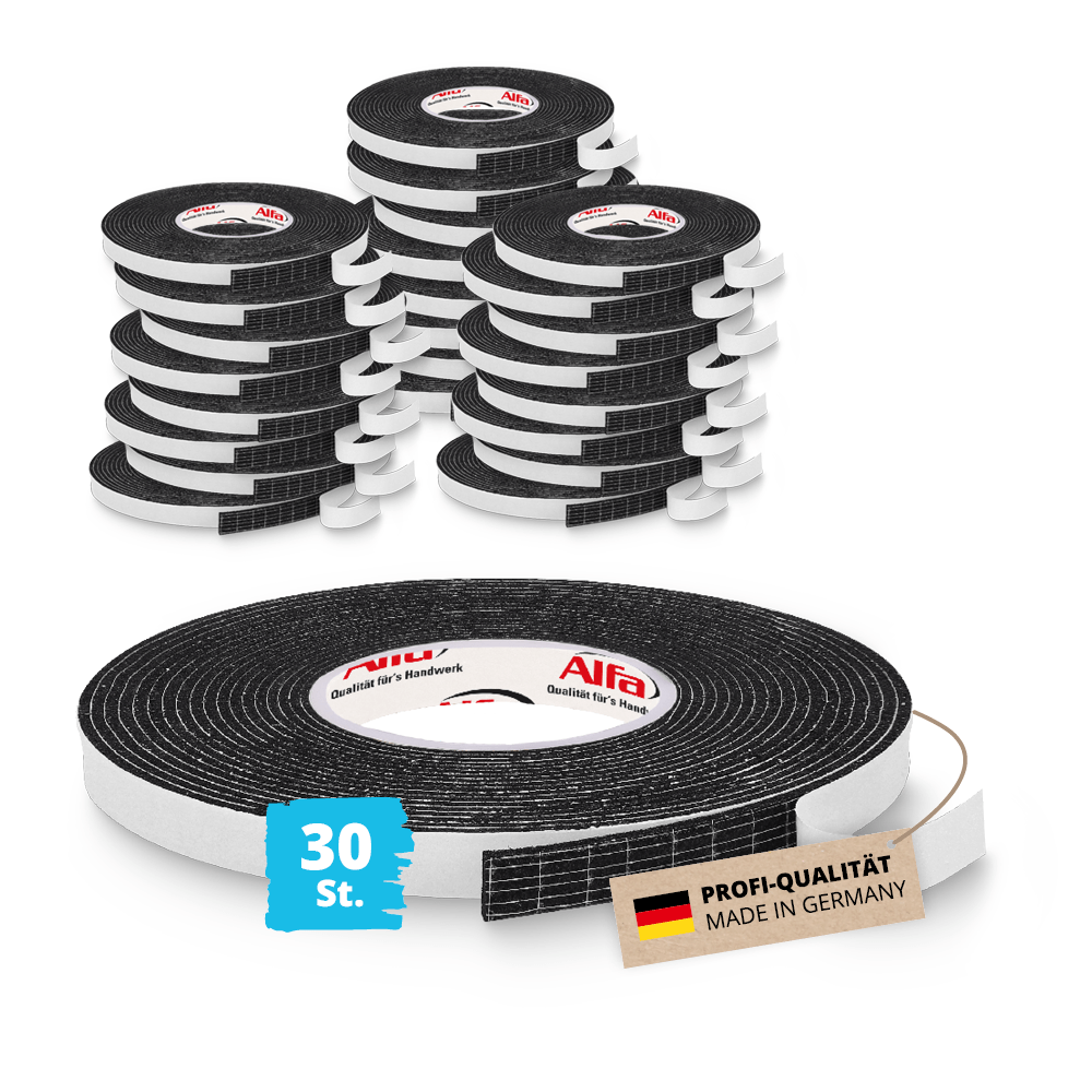 300m Alfa Fugendichtband BG1 schlagregendicht - 10 mm x 2 bis 4 mm Dichtungsband Dehnfugen Kompriband Quellband Fensterband Fensterabdichten Fenster