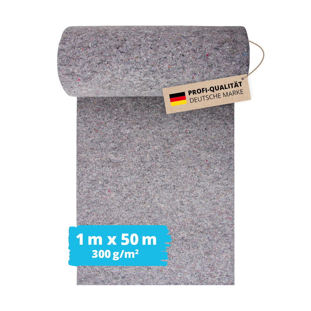 50 m² Alfa Teichvlies 1m x 50m 300 g/m² Schutzvlies Teich Vlies Poolunterlage Poolvlies Teichfolie Folienschutz Bodenvlies Gartenvlies Trennvlies