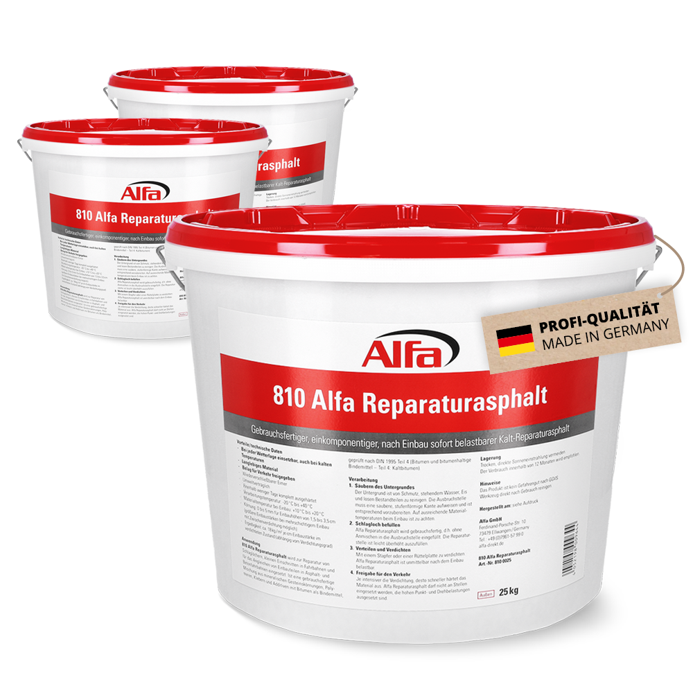 550 kg Alfa Kaltasphalt 0-5 mm Reparaturasphalt Reparatur Asphalt Cold Repair Flüssigasphalt Fertigasphalt Gehweg Strasse Hofeinfahrt Bitumen