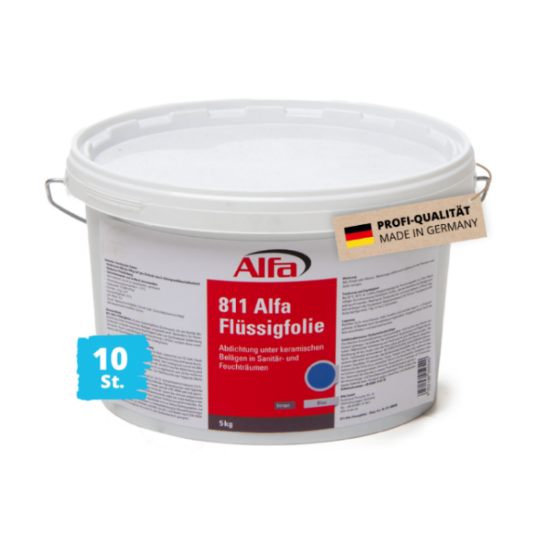 50 kg Alfa Flüssigfolie blau Abdichtungsmasse Sanitär Feuchtraum Bad Dusche Küche Dichtfolie Abdichtung Streichfolie Abdichtung Flüssigkunststoff