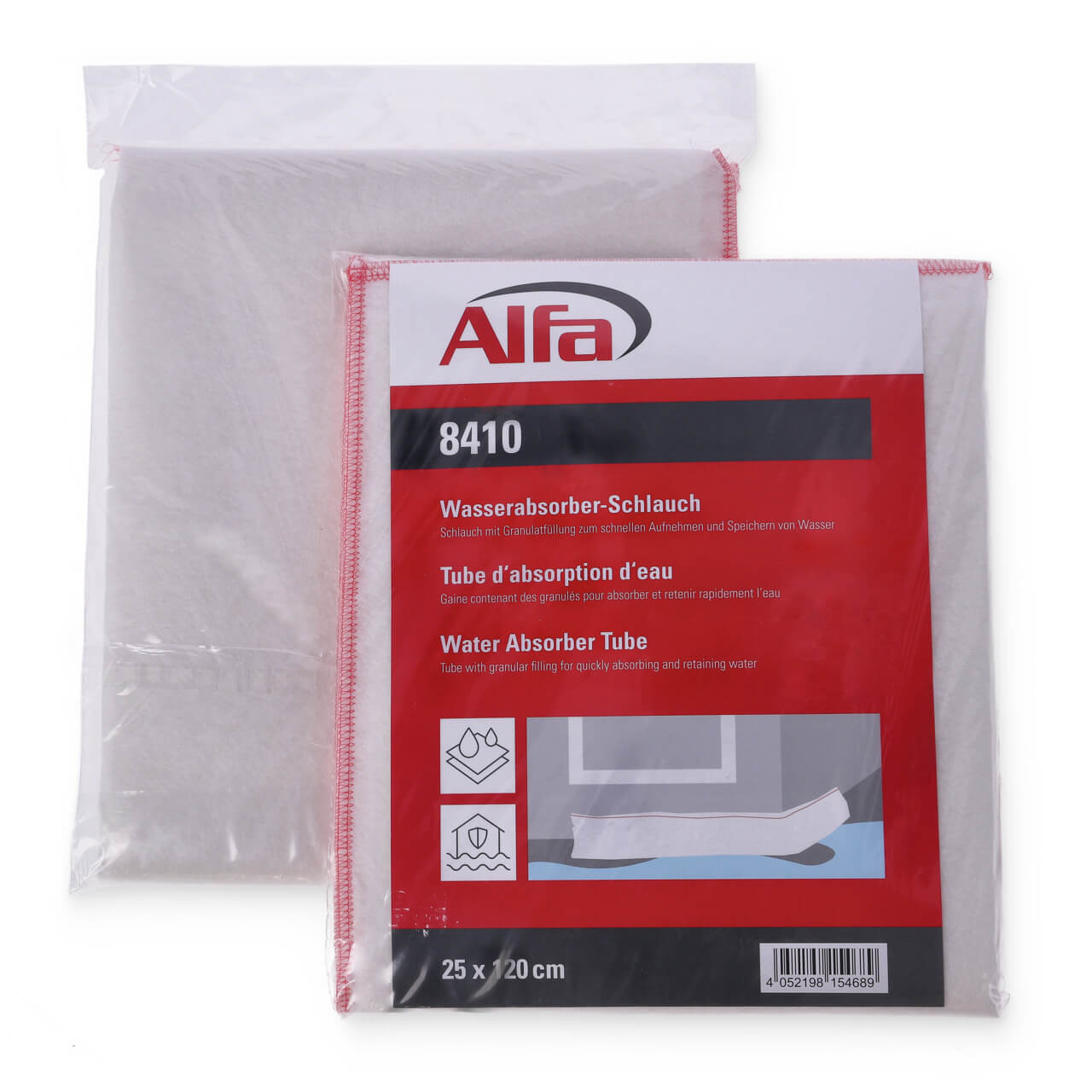 24x Saugschlauch Wasseraufnahmeschlauch Entwässerungsschlauch Wasserabsorbierender Schlauch Feuchtigkeitsabsorber-Schlauch Drainageschlauch