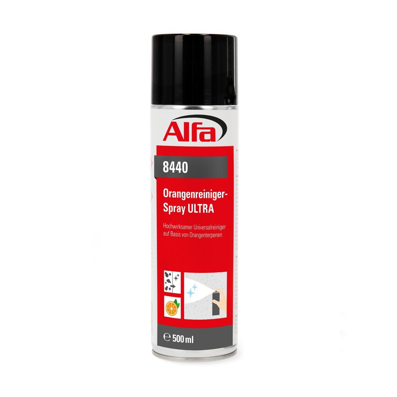 1x Alfa Orangenreiniger Spray 500 ml hochwirksamer Sprühreiniger Orangenöl Universalreiniger Kraftreiniger Schmutzreiniger