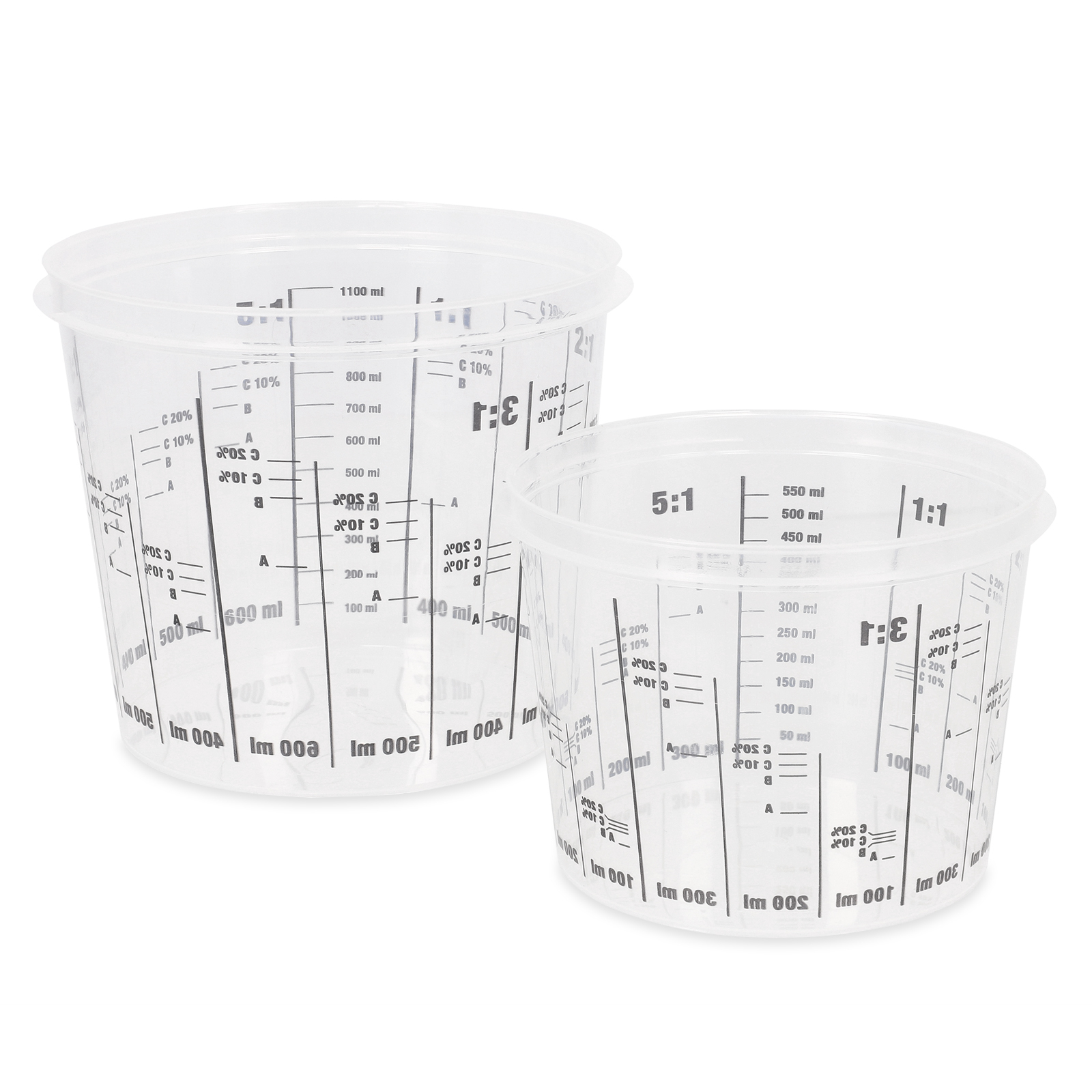 25x Alfa Farbmischbecher 1,4 Liter Messbecher Mischbecher Farbbecher Farbmessbecher Farbmischbecher Lackiermischbecher Lackbecher