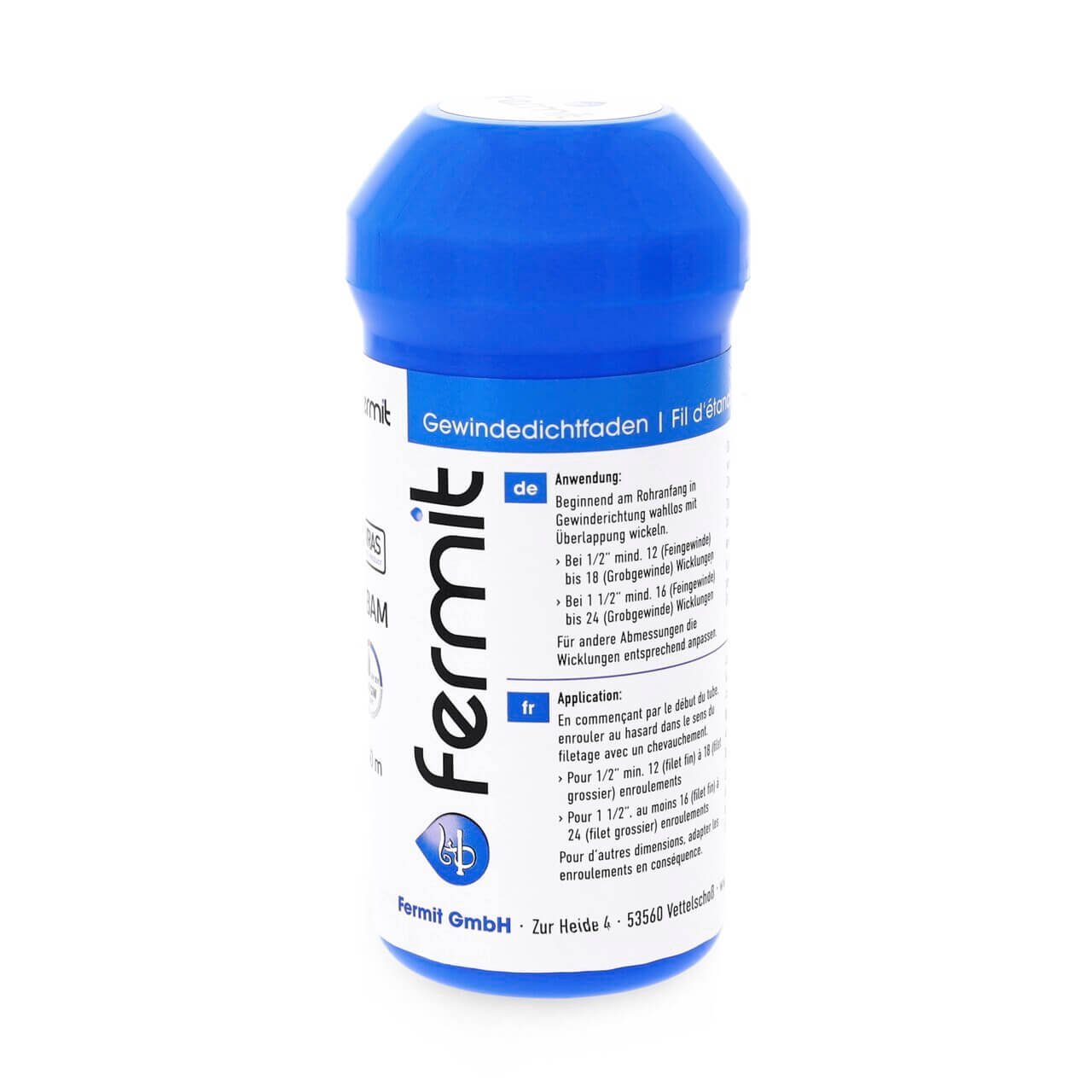 6x 8859 Fermit PTFE Gewindedichtfaden 150 m | Sofort druckbelastbar | mit integriertem Messer | Unbegrenzte Haltbarkeit