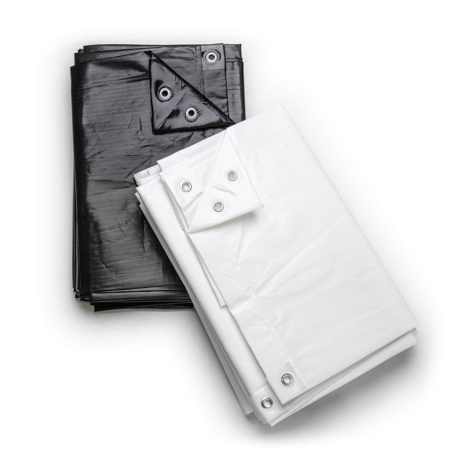 2x Alfa Abdeckplane STRONG weiß 4 m x 6 m Sehr robuste, reißfeste, wasserdichte und UV-beständige Gewebeplane mit 250 g/m²