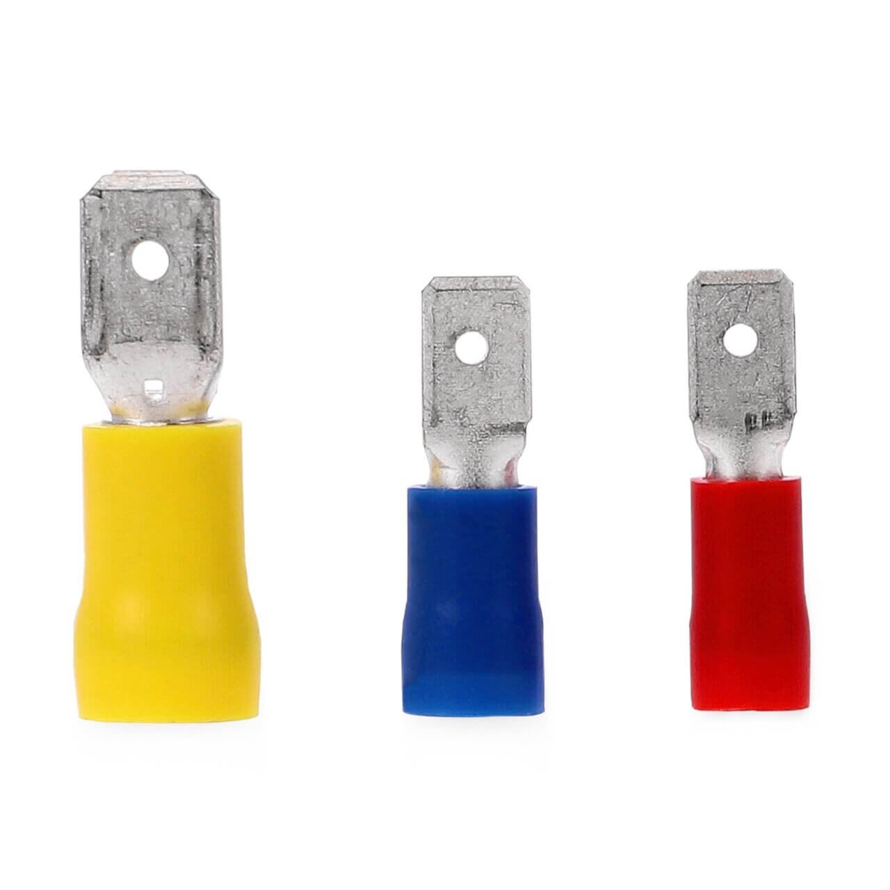 500 x Alfa Flachstecker | 6,3 mm x 0,8 mm | blau | Kombinierbar mit Flachsteckhülsen für modulare Verbindungen | Hervorragende Leitfähigkeit und hohe