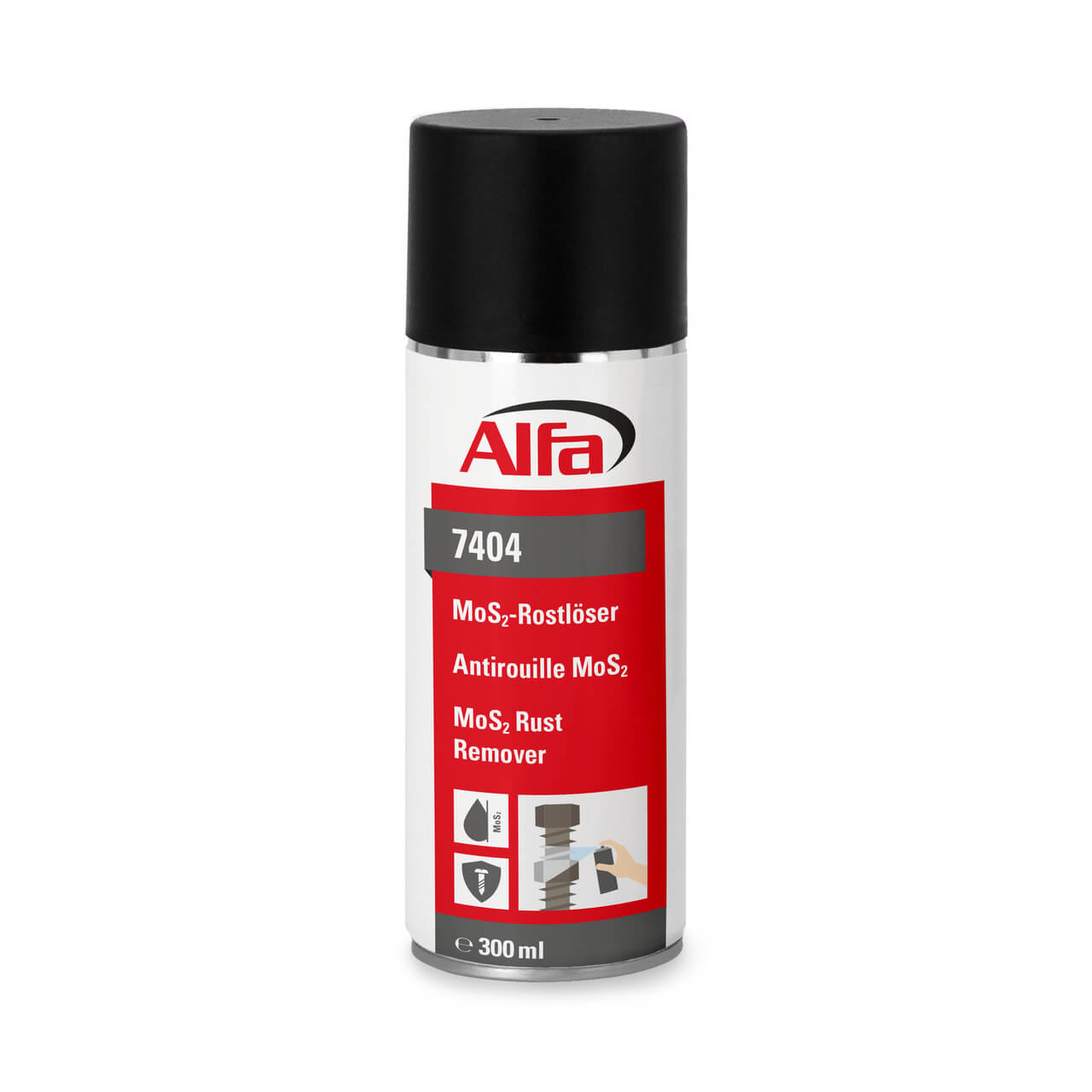 6x Alfa MoS2-Rostlöser 300 ml Rostlöser Spray Rostlöserspray Kontaktspray Werkzeugpflege Kriechöl Universalöl Multifunktionsspray löst Rost