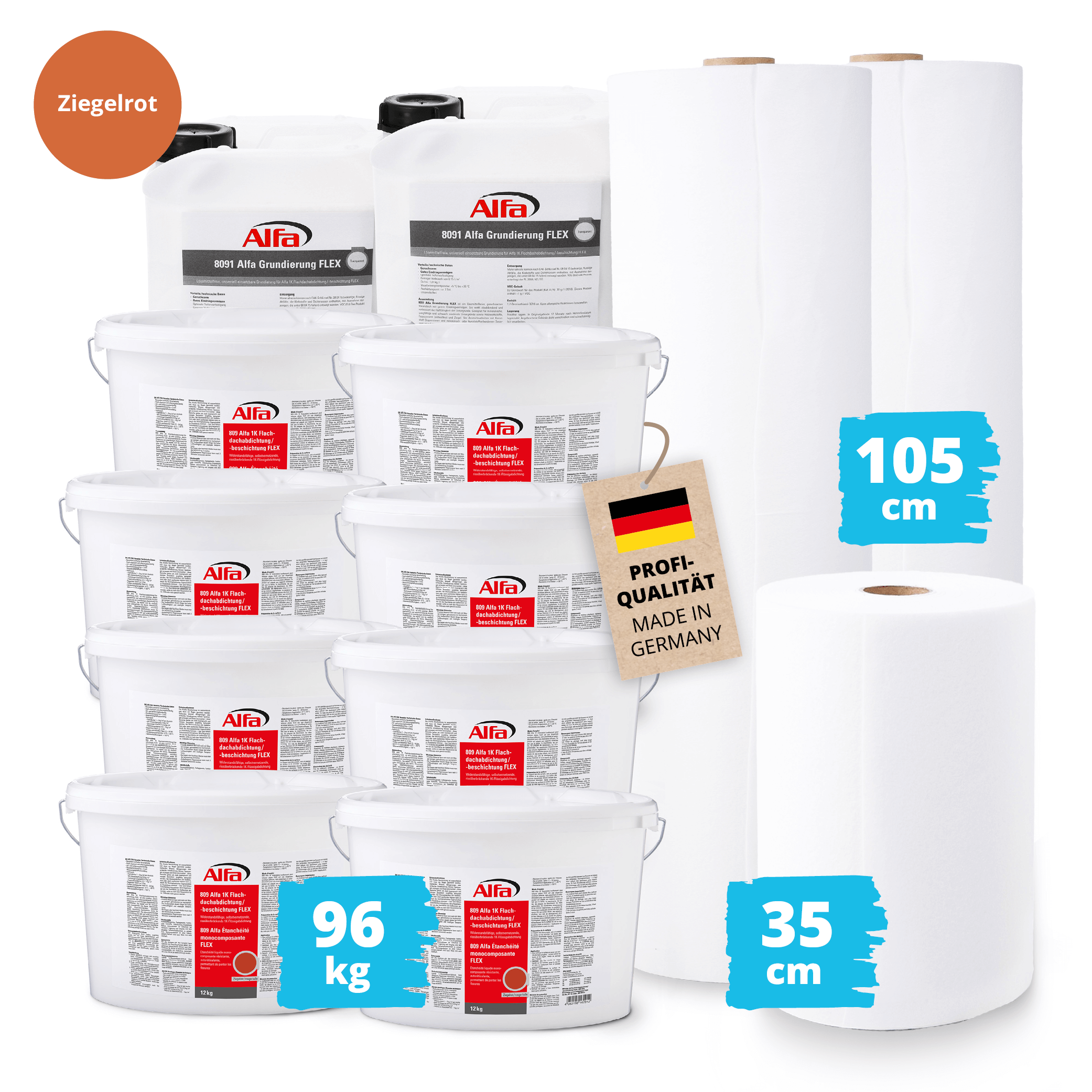 40m² Flachdach abdichten Grundierung Vlies Garagendach Flachdachabdichtung Wellplaten Wellendach Blechdach Flüssigkunststoff Anthrazit Dachabdichtung 