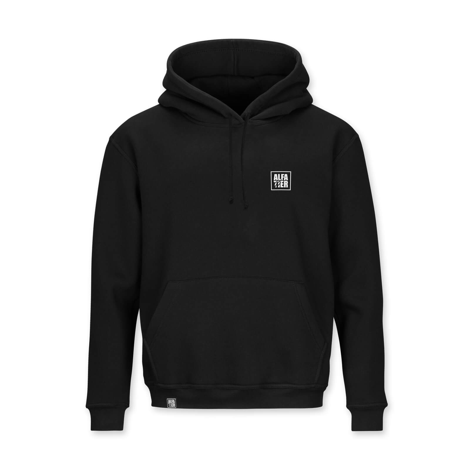 AlfaTier Hoodie schwarz - Größe 4XL - Workwear Lifestyle Streetwear Hoody Kapuzensweatshirt