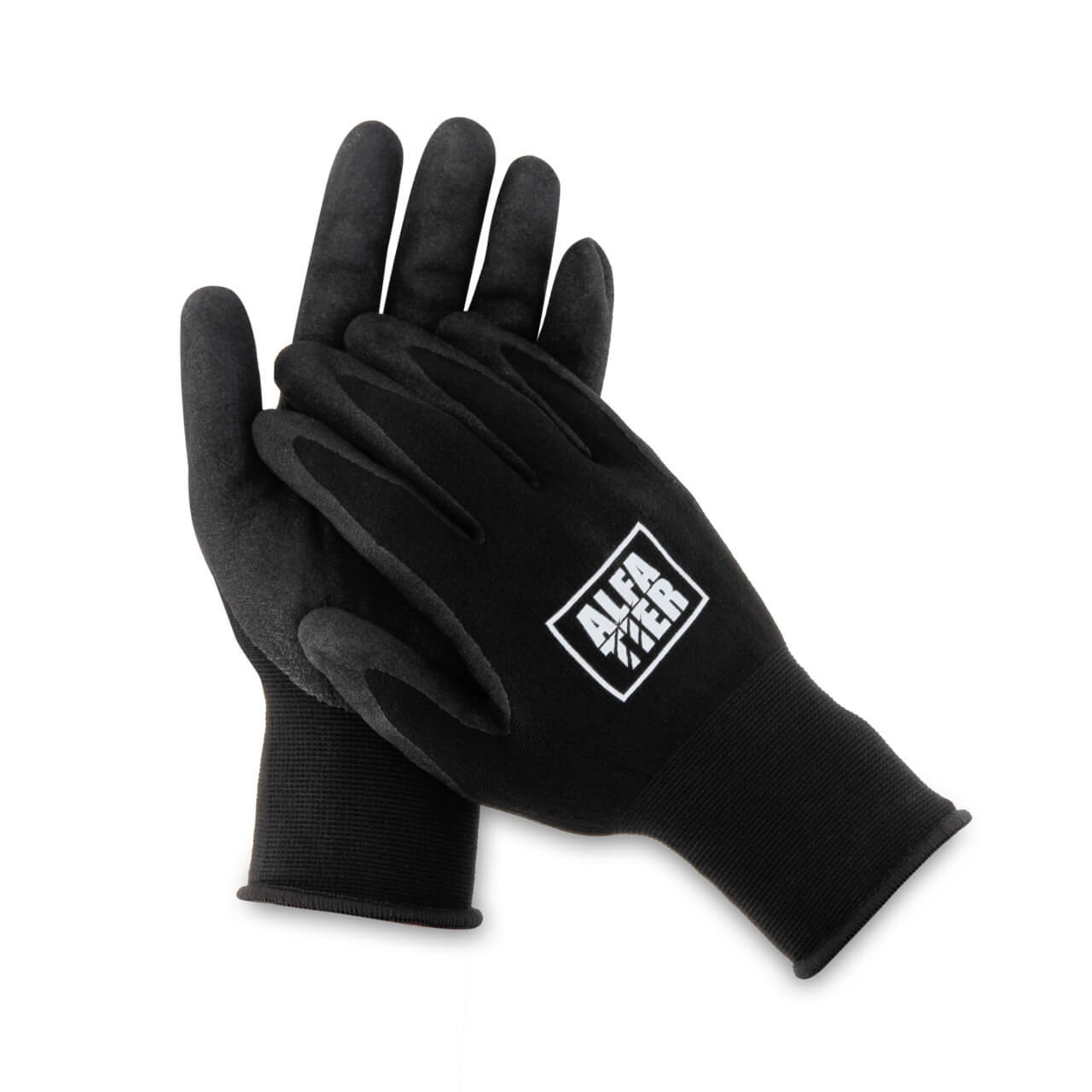 12x AlfaTier Montagehandschuhe Premium Größe 10 XL - Hochwertiger Feinstrick-Arbeitshandschuh