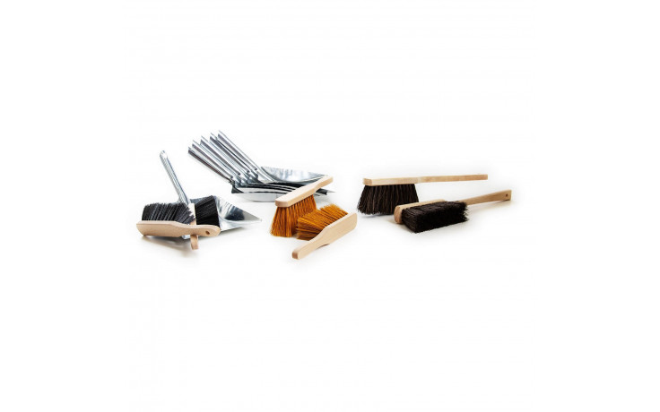 Handfeger und Kehrschaufel Set rostfreie Metallschaufel - praktisches Handfeger-Set mit rostfreien Meallschaufeln