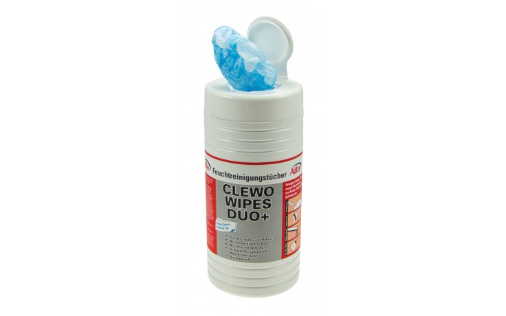 Clewo Wipes Duo+ Reinigungstücher - Feuchtreinigungstücher mit sanfter und rauer Seite