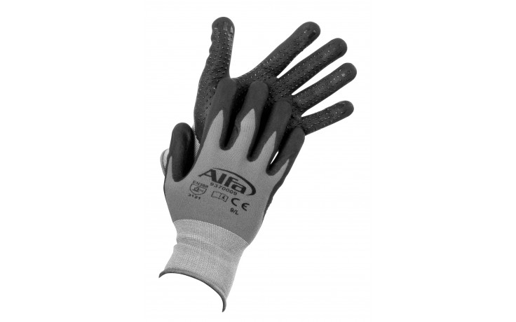 Montagehandschuhe Premium-Grip Größe 9 - Feinstrick-Handschuh mit Noppen