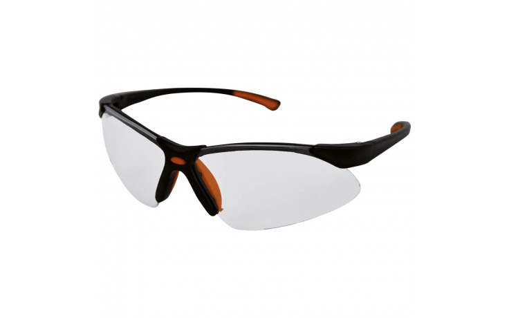 Schutzbrille Protect in schwarz/orange
