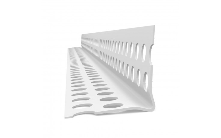 500 Alfa PVC Kanten-Spachtelprofil - Aus Hart-PVC bestehendes, Längsrillen besitzendes Kantenprofil