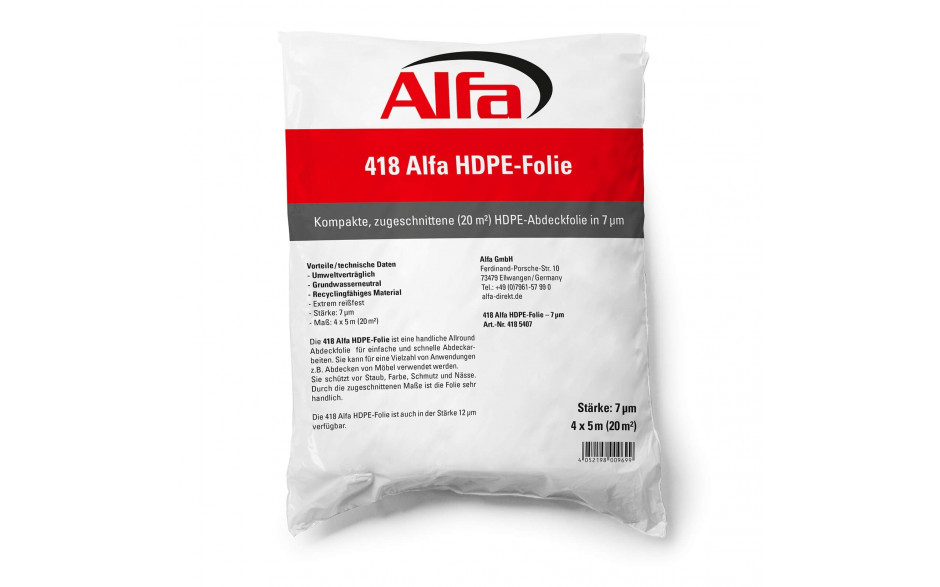 Alfa HDPE-Abdeckfolie - Allround-Abdeckfolie