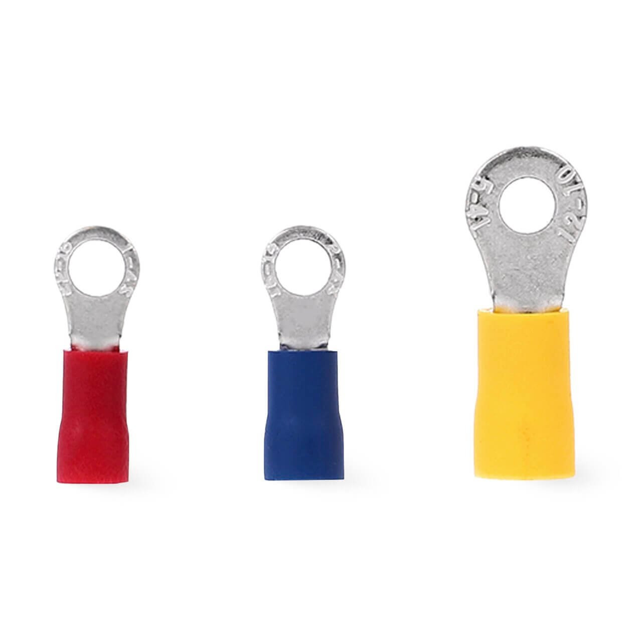 WeltiesSmartTools Isolierte Ringkabelschuhe M3-M12 – 0,5-6mm², Rot/blau/gelb – Crimpverbinder