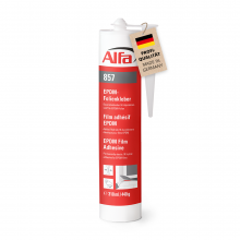Schwarzer, elastischer EPDM-Folienkleber zum Verkleben von EPDM-Folie und anderen Dichtfolien