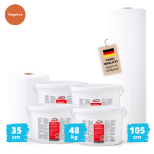 Alfa Flachdachabdichtung FLEX Set 3 - 20 m² - Ziegelrot