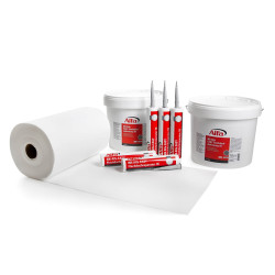 Alfa Flachdachabdichtungs Set mit Vlies & Reparaturmasse 7 m²