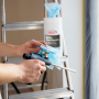 Qualitätsgeprüfte Schaumpistole mit pflegeleichtem Kunststoffgehäuse