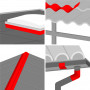 Butylband ALU (alukaschiert) 75mm x 10m - Aggressiv klebendes, alukaschiertes Butylband