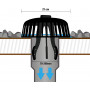  Universell einstellbarer, UV-beständiger Kiesfangkorb für DN70 – DN200