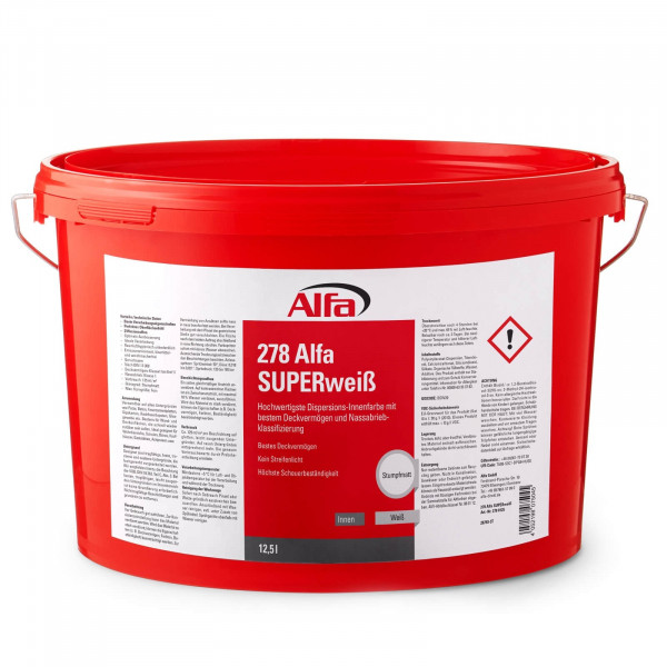 Alfa SUPERweiß (Dispersionsfarbe) 12,5 Liter
