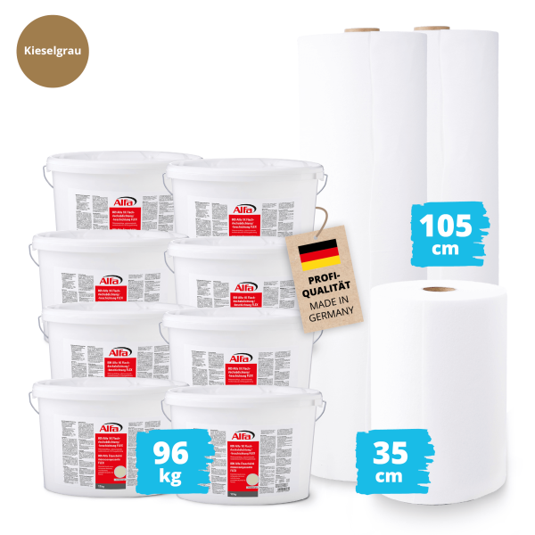 Alfa Flachdachabdichtung FLEX Set 4 - 40 m² - Kieselgrau