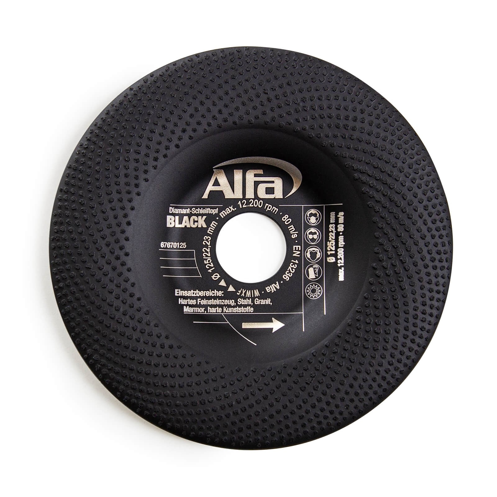 2 x Alfa Diamant-Trennscheibe BLACK 125 mm Trennscheibe Trennschleifscheibe Schleiftopf Stahl Granit Marmor