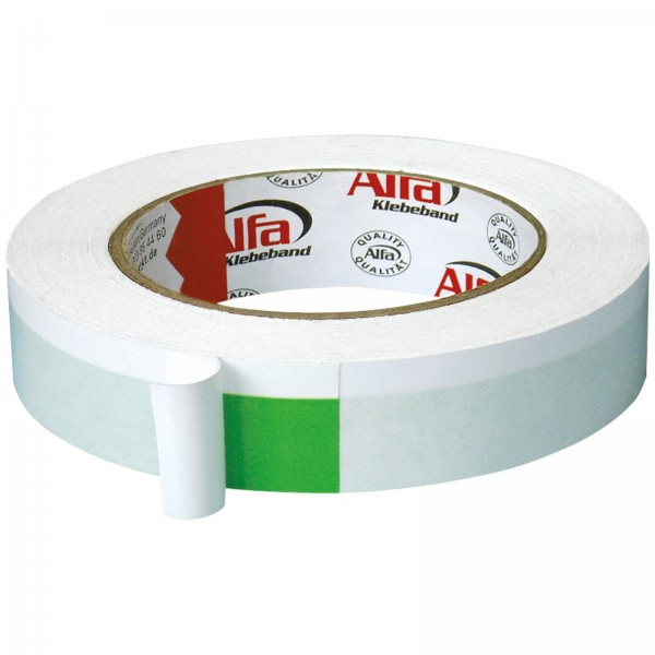 6x Alfa Duoband Klebeband 25 mm x 25 m Doppelseitig Montageband Montageklebeband Malerband Abdeckband Schutzband Abdeckfolie Maskerband