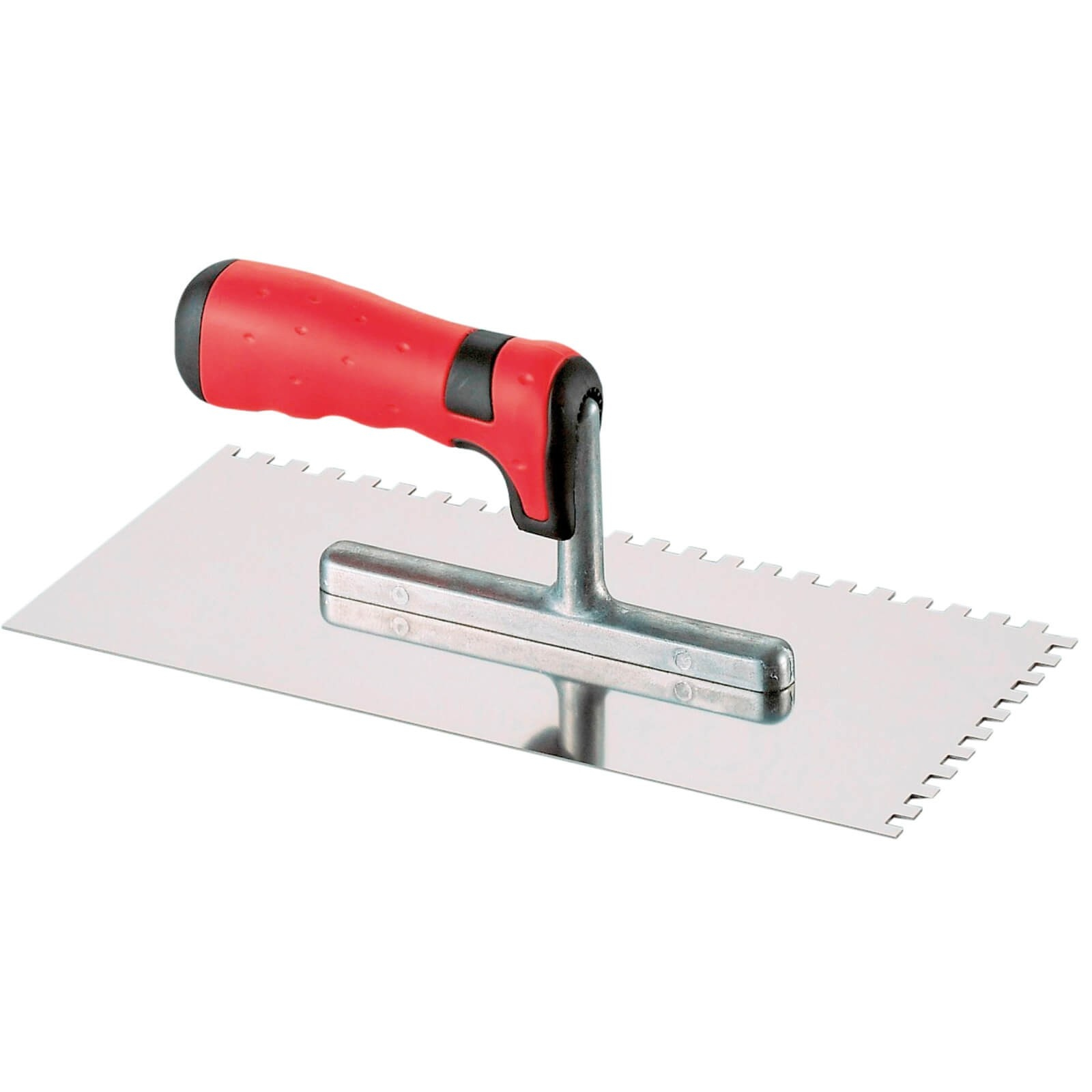 5 x Alfa Zahnkelle mit Softgriff 10 x 10 Glättekelle Fliesenleger Maurer Zahnspachtel Traufel Kelle